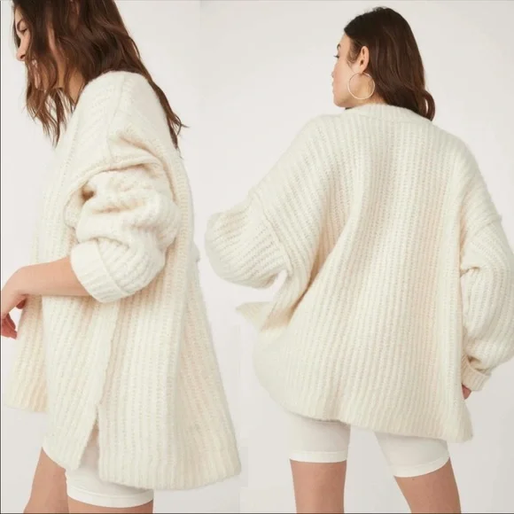 #58 New! Free People Blue Bell Chunky Oversized SweaterNWT - Picture 7 of 8